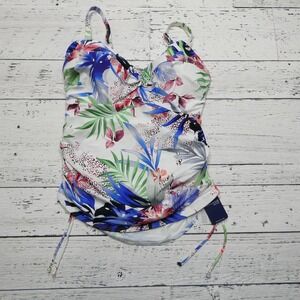 Fantasie Santa Catalina Tankini Swimsuit Womens 32G‎ 32F Floral Adjustable Top